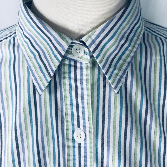 LL Bean | Striped Buttondown Oxford shirt - Picture 1 of 6